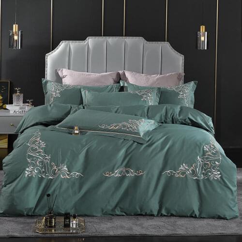 2020 new products Pure cotton embroidery1.5~1.8m and1.8~2.0m Bed Set luxury bedding king size 4-piece set