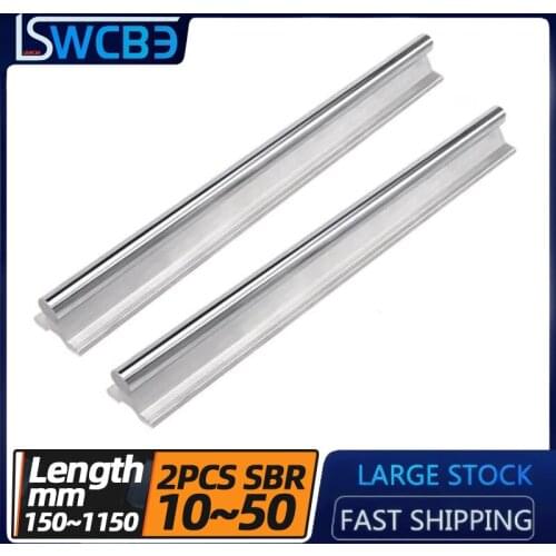 Linear bearing with aluminum support cylindrical guide rail ,L=150-1150mm,2PC SBR10 12 13 16 20 25 30 35 40 50