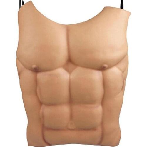 Skin False Muscle Masquerade Costume Tricky Prop Cosplay Fake Macho Chest Holiday DIY Decoration