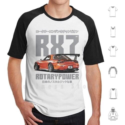 Mazda Rx7 T Shirt DIY Cotton Big Size S-6xl Mazda Mazdaspeed Rx7 Rota Rotary Wankel Jdm Oldschool Oldskool Classiccar