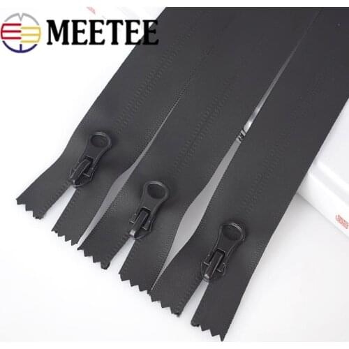 Meetee 5/10PCS 15/18/20cm Waterproof Zippers For Sewing Close-end 5# Nylon Invisible Zipper Outdoor Jacket Bags Pocket Zip KY104