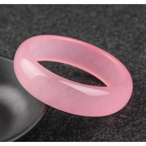 Natural Pink Bangle Charm Jewellery Womens Hand-Carved Bracelet Bangles for Women Men Fashion Accessories