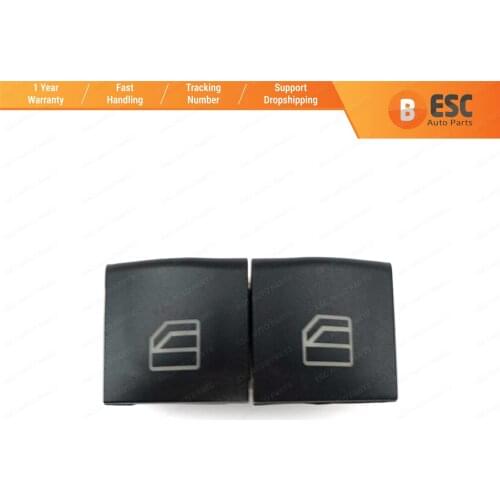 ESC EDP110 2 Pieces Window Switch Button Cover Front Left Door For Mercedes A Class W169 2004-2012 B Class W245 2005-2011