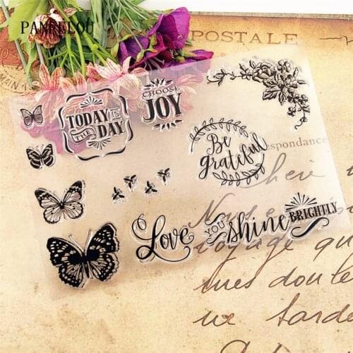 PANFELOU 20x13.5 butterfly fantasy Transparent Clear Silicone Stamp/Seal for DIY scrapbooking/photo album clear stamp sheets