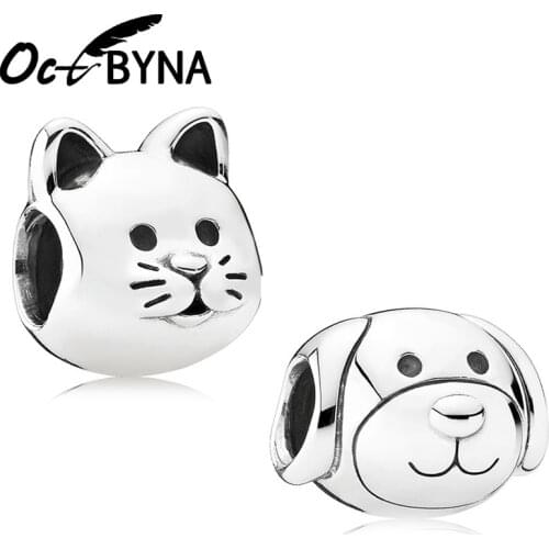 Silver Color A Dog 's Story Loyal Puppy Beads Charm Fits Pandora Bracelet&Necklace For Girl Child Gifts Jewelry Dropshipping