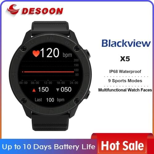 Blackview X5 SmartWatch Men Women Sports Watch Clock Sleep Monitor Fitness Tracker Heart Rate Smart Watch for IOS Android