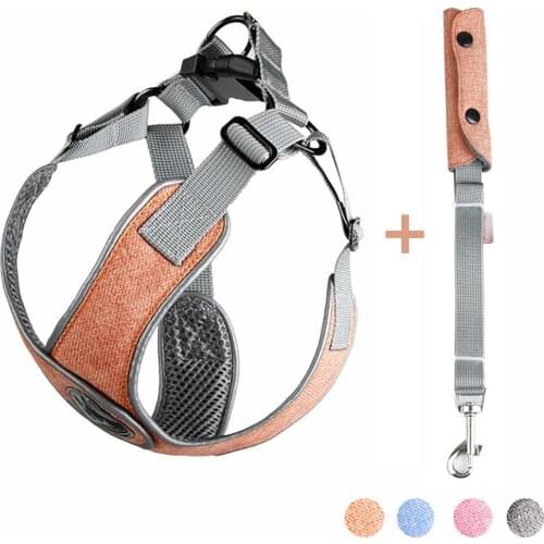 Pet Dog Harness Reflective Breathable No Pull Sport Vest with Front Clip and Easy Control Handle for Dog Out Walking Training