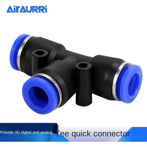 T-type tee quick connector pe-4mm / 6mm / 8mm / 10mm / 12mm / 14mm / 16mm