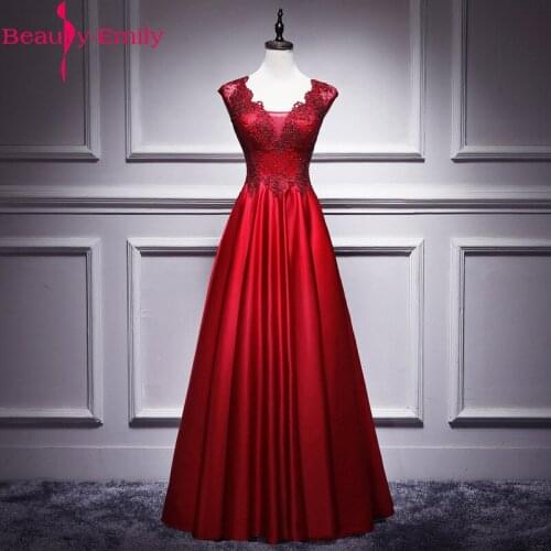 Sexy V Neck Lace Appliques Burgundy Women Evening Dress Long 2021 Charming Sleeveless Beading Lace Up Back Formal Party Dress