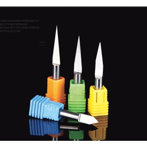 1PC 4mm Flat bottom Engraving Bits Precision grinding V Shape Carbide PCB milling Cutter CNC Router bit Machine Accessories