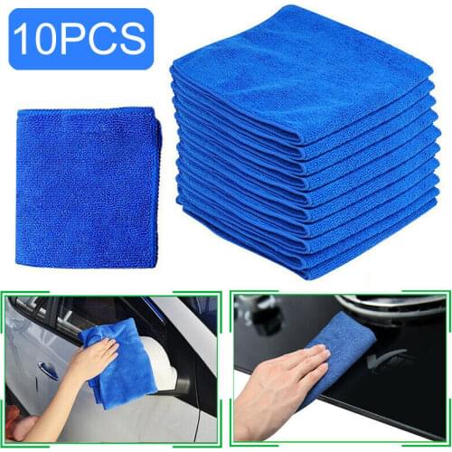 10pcs 30*30cm Solid Color Soft Square Face Towel Microfiber Car Cleaning Hand Bathroom Towels
