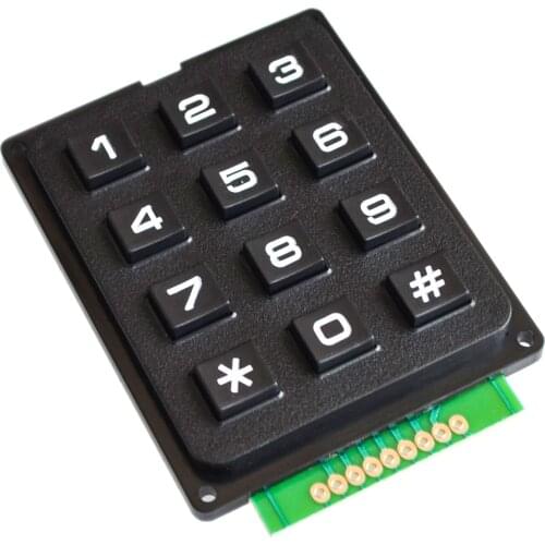 12 Key Membrane Switch Keypad 4 x 3 Matrix Array Matrix keyboard membrane switch keypad