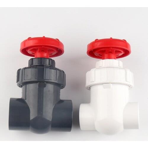 20/25/32/40/50/63mm PVC Gate Valve Garden Irrigation Aquarium Precision Flow Control Sluice Hand Wheel Switch Valve High Quality