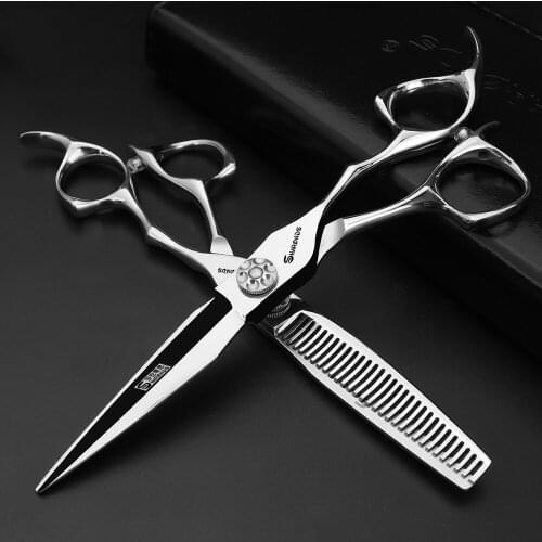 6 inch sharp professional hairdressing hair cut scissors for barbershop japan 440c steel haircut cutting shear thinning scissors