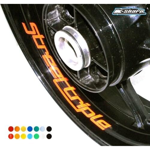 8 X CUSTOM INNER RIM DECALS WHEEL Reflective STICKERS STRIPES FIT DUCATI STREETTRIPLE