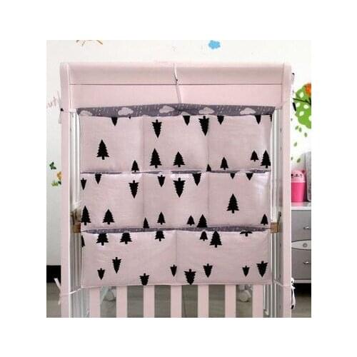 Promotion! cot baby bedding set 100% cotton Baby Bed Organizer Baby Mesh Bag Child Toy Storage Bag ,62*52cm