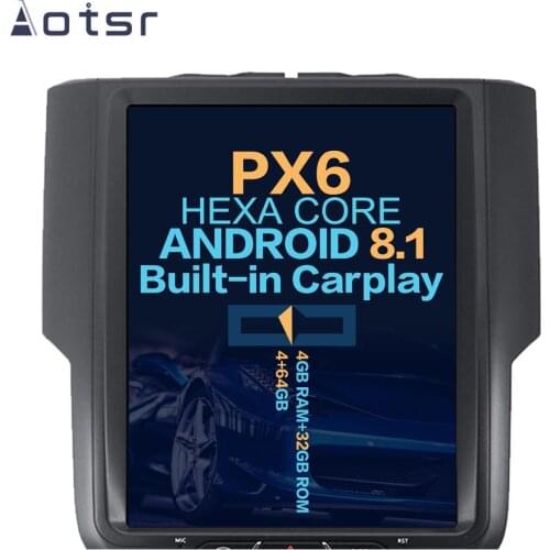 Aotsr 10.4“ Vertical screen Android 8.1 Car DVD Multimedia player GPS For DODGE Ram 2014-2018 Stereo Headunit Bluetooth WIFI