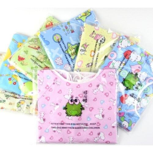 Children long sleeve smock baby eat children waterproof painting apron painting summer thin clothing