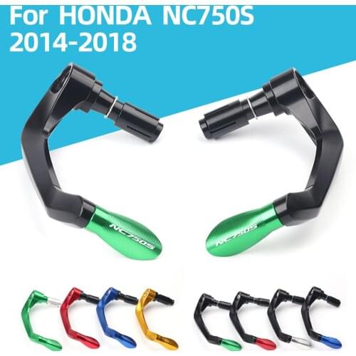 For HONDA NC750S 2014-2018 2017 2016 With Logo Motorcycle CNC Aluminum Handlebar Grips Guard Brake Clutch Levers Guard Protector