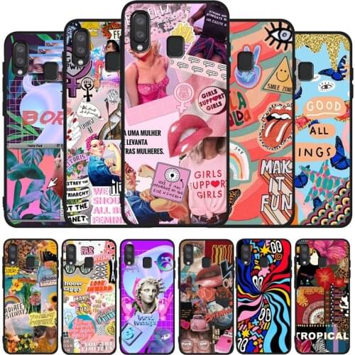 Aesthetic Art Star Black TPU Phone Case For Samsung Galaxy A71 A51 A41 A31 A20E A10 A20 A40 A50 A70 M30S M20 A7 A8 A9 2018