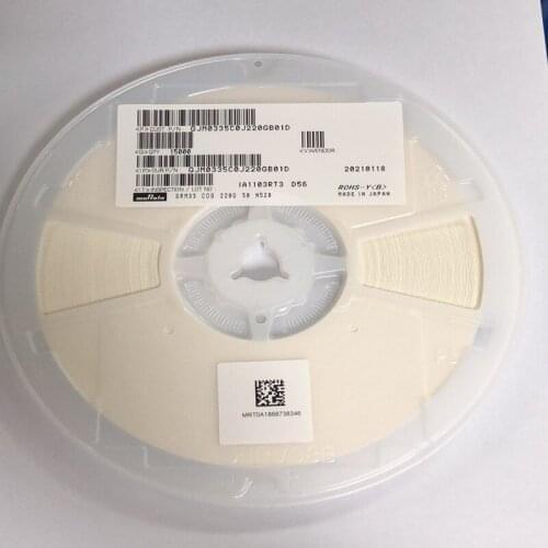 GRM0335C1H220JD01D GRM0335C1H220GD01D GJM0335C0J220JB01D GJM0335C0J220GB01D Murata capacitor 0201 22pF_±2% ±5% _6.3V 50V_C0G