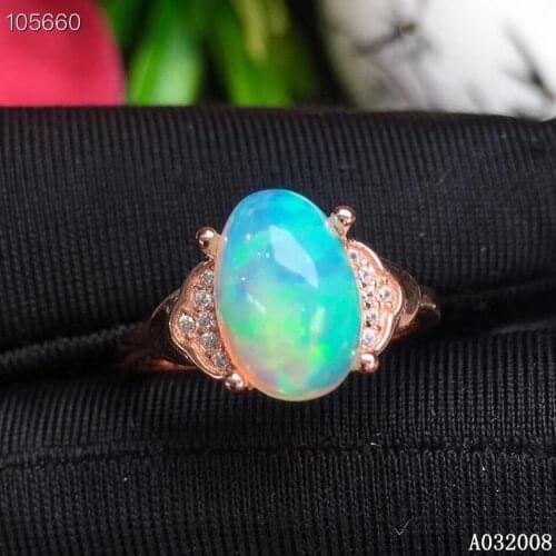 KJJEAXCMY fine jewelry 925 sterling silver inlaid natural white opal ring new female gemstone ring fashion support test