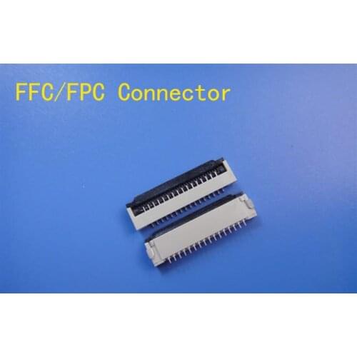 100pcs FFC / FPC connector 1.0 mm 4 Pin 5 6 7 8 10 12 14 16 18 20 22 24 26 18 30 P Bottom Contact Right angle SMD / SMT ZIF