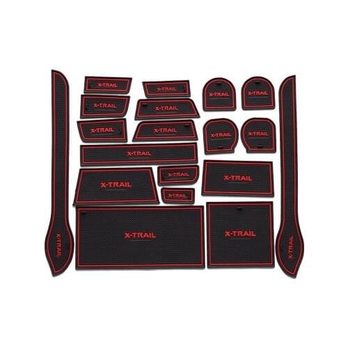 Cup Mats Anti Slip Door Groove Mat Sticker For 2008-2012 Nissan X-Trail T31 Gate Slot Pad Non-slip X Trail Car Accessories
