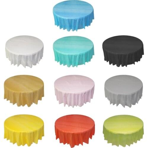 Round Plastic Disposable Table Cloth Covers Tablecloths Wedding Party Supply