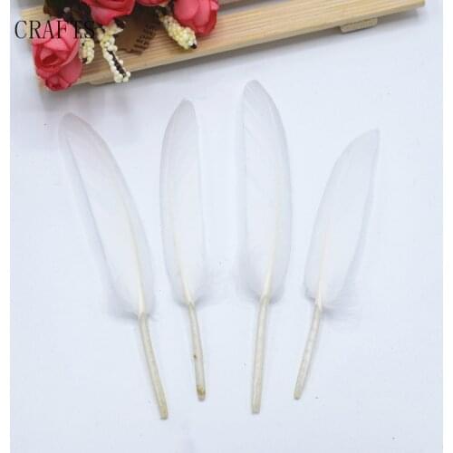 Hot! Wholesale 100 white duck feather 4-6 inches / 10-15cm / DIY jewelry decoration