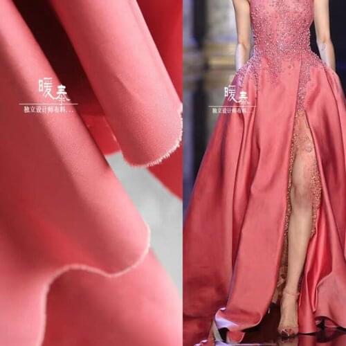 Cotton Fabric Micro elastic Pink DIY Jacket Casual Clothes Coat Pants Suits Dress Designer Fabric 50x150cm