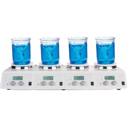 MS-H340-S4 4-Channel LCD Digital multi-posit Hot plate Magnetic Stirrer machine mixer