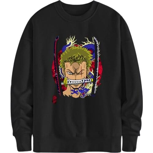 Roronoa Zoro cartoon anime Hoodies Sweatshirts Men Autumn Clothing Male Printing Fashion Tracksuits Breathable Moletom Masculino