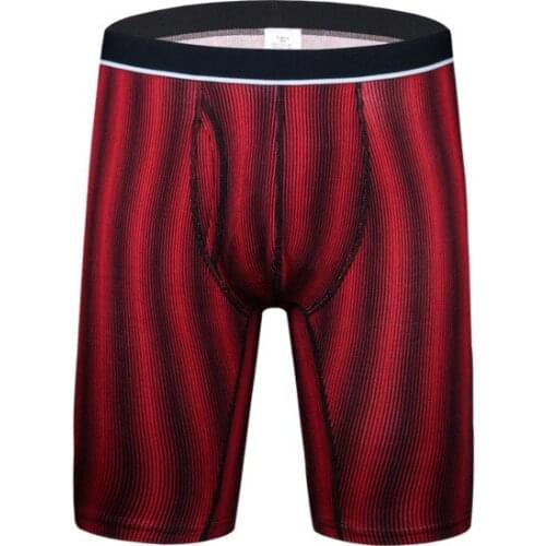 Mens Long Boxer Shorts Underwear High Quality Cotton Man Sexy Bulge Underpants Home Sleep Short Pants