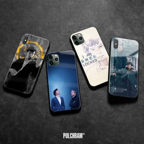 Sherlock tv show poster soft silicone glass Phone case cover shell For iPhone 6 6s 7 8 Plus X XR XS 11 Pro max