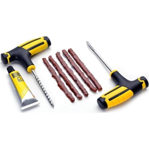 Tyre Repairing Patch Tool Kit Studding Puncture Plug Car Repair Tire Tool Truck Garage Tubeless Wheel Motorcycle S7V1