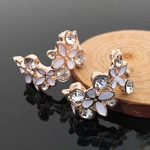 2016New 60Pcs Drops of oil Arc Flower Rhinestone Button for DIY hair accessories and Wedding decoration HZ169