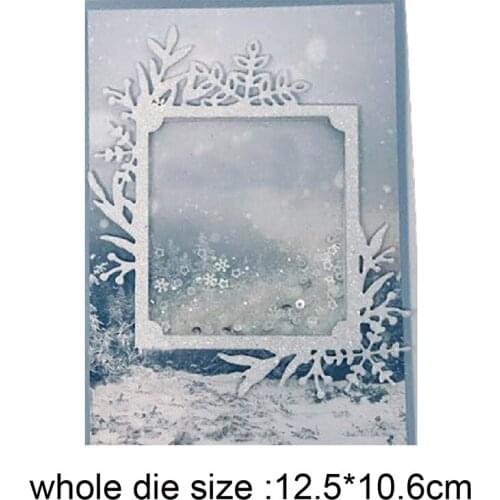 Snowflake Border Frame Metal Cutting Dies Stencils for DIY Scrapbooking/photo album Decorative Embossing DIY Paper Cards Die