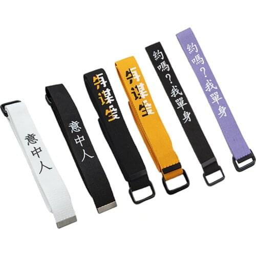 Women Men Canvas Belts Personality Chinese sentence Printed Ladies Long Waist Strap Jeans Trouser Black White Student Waistband