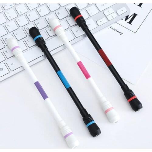 1PCS Rotating Pen 0.5mm Blue Ink Erasable Gel Pen for Kids Boy Toy Gift Ballpoint Pen Student Stationery School Office Supplies