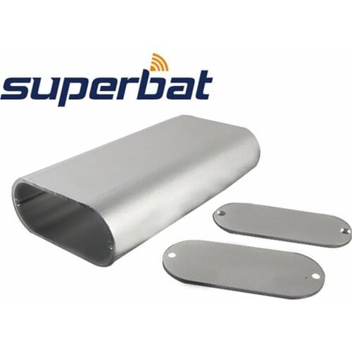 Superbat 1.06"*2.44"*4.33" DIY Silver White Aluminum Enclosure Junction Box Electronic Instrument PCB Case 27x62x110mm Screws