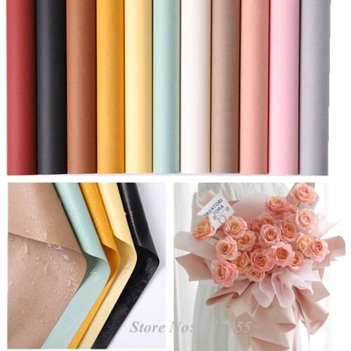 15pcs/roll Waterproof Kraft Paper Flower Wrapping Papers Christmas New Year Gift Wrapping Papers Kraft Papers