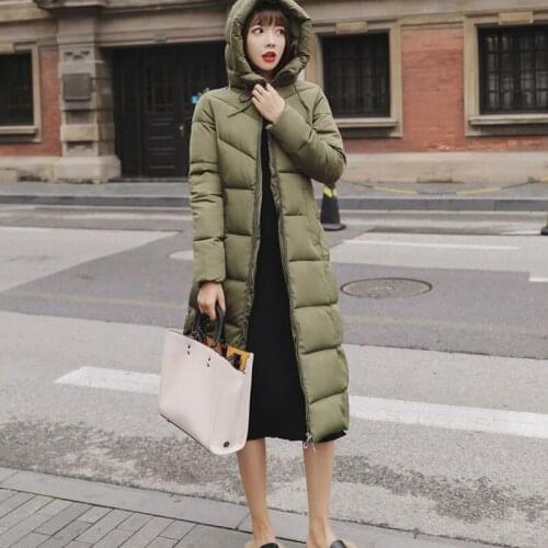 2019 Winter Jacket Women Down Cotton Coat Female Mid-Long Hooded Thicker Warm Parkas Coats Winter Outerwear Plus Size 6XL 183