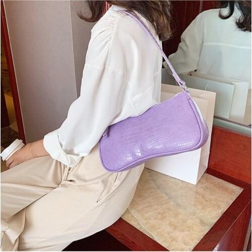 Retro Alligator Pattern Women Messenger Handbags sac PU Leather Street Casual Solid Zipper Shoulder Bags Bolsa Mujer 2020 New