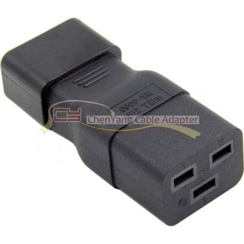1pcs/IEC320 Male C14 to Female C19 Power Mains Extension Adapter for PDU UPS 10A to 16A