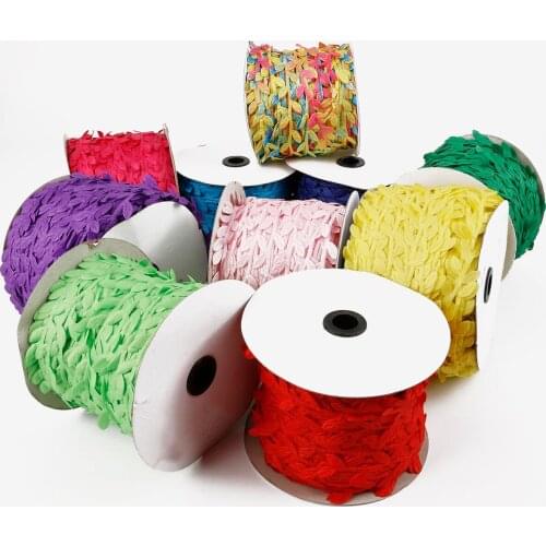 10 Meter Polyester Cloth Leaf Lace Handmake Artificial Color Leaves For Kitchen Party Decoration DIY Wreath Craft Fake Flower