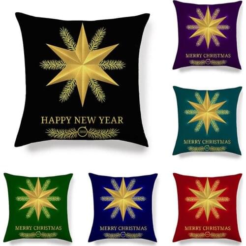45cm*45cm star and christmas alphabet linen/cotton throw pillow covers couch cushion cover home decorative pillow covers