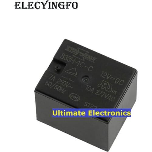 5pcs 833H-1C-C 12vdc 7a 5 feet open and close T73 relay