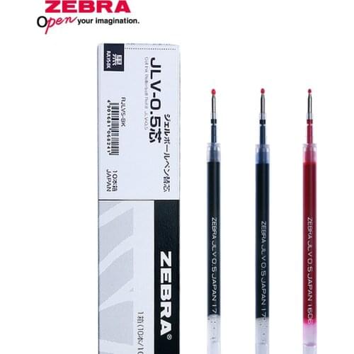 6 Pcs/Lot ZEBRA JLV-0.5 0.5mm Quick-drying Gel Pens Refills for JJ31 JJZ49 Writing Supplies Office & School Supplies