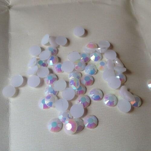 AAA+ Ceramic White AB Resin Flatback beads for Nail Art/Garment/Decoration(2mm 3mm 4mm 5mm 6mm)10000pcs/bag